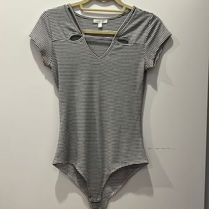 Abound Striped Body Suit